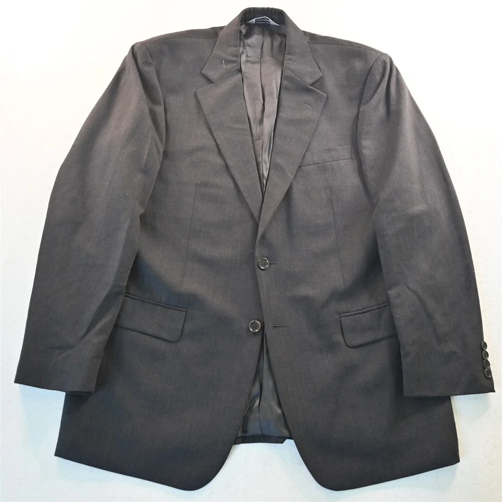 Pronto Uomo‎ 42L 36x32 Gray 100% Wool Italy Made Mens Jacket Pants Suit